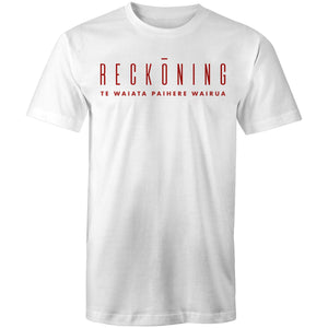 Open image in slideshow, RECKŌNING Tour 2023-Red Text (larger size range)- Mens T-Shirt
